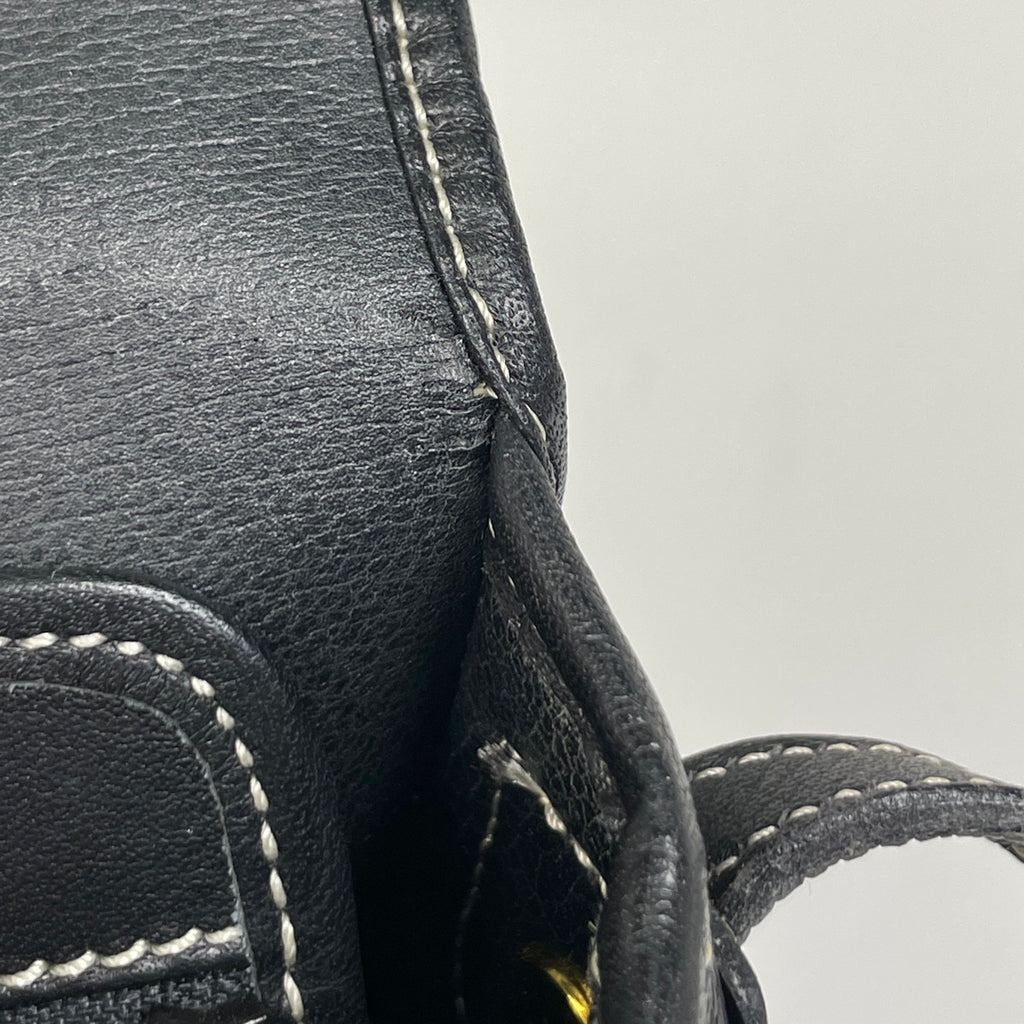 クリスチャンディオール ロゴ ショルダーバッグ 斜め掛け ショルダーバッグ レザー ブラック レディース 【中古】brbag