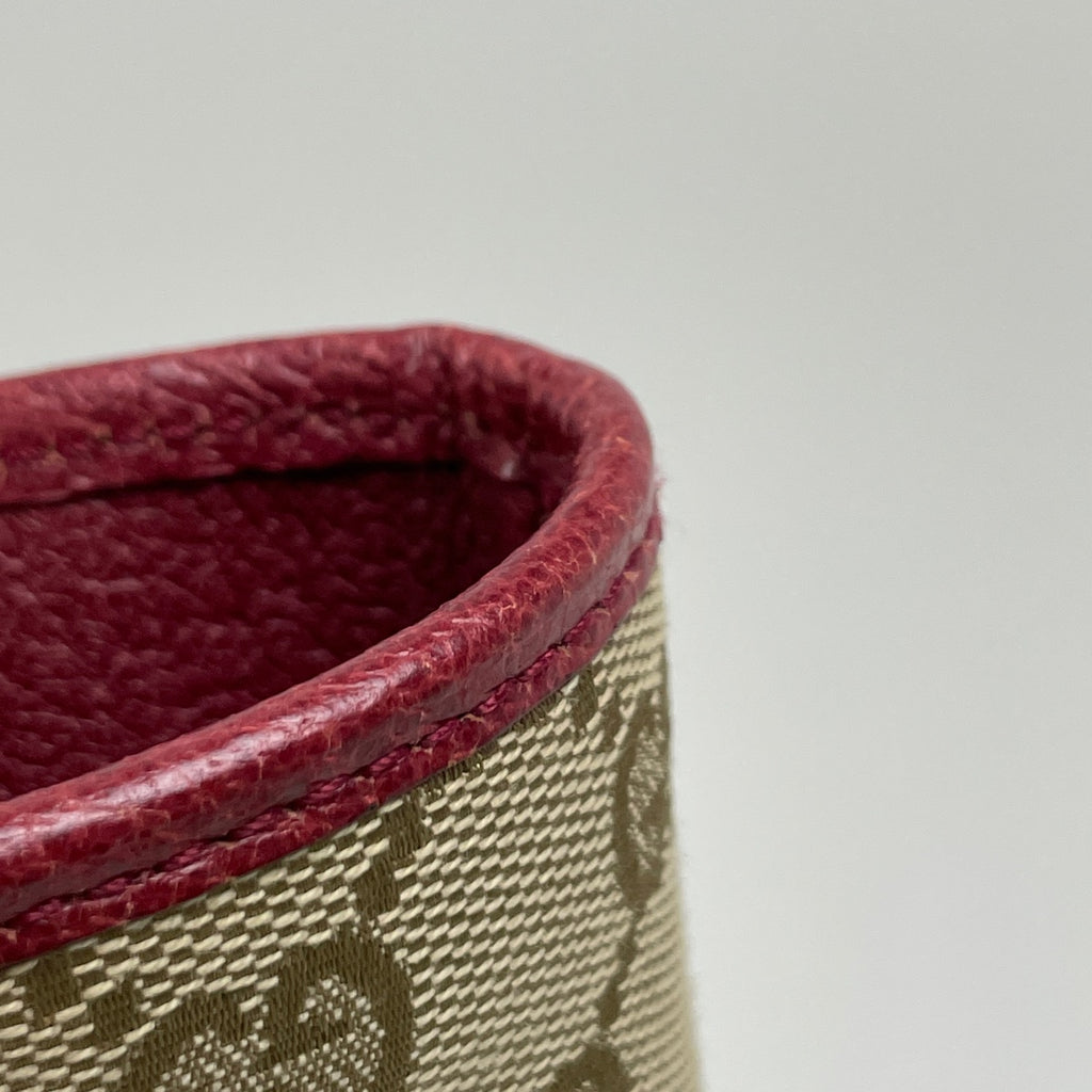 グッチ GG柄 トートバッグ ショルダーバッグ トートバッグ GGキャンバス ベージュ レッド 120836 レディース 【中古】brbag