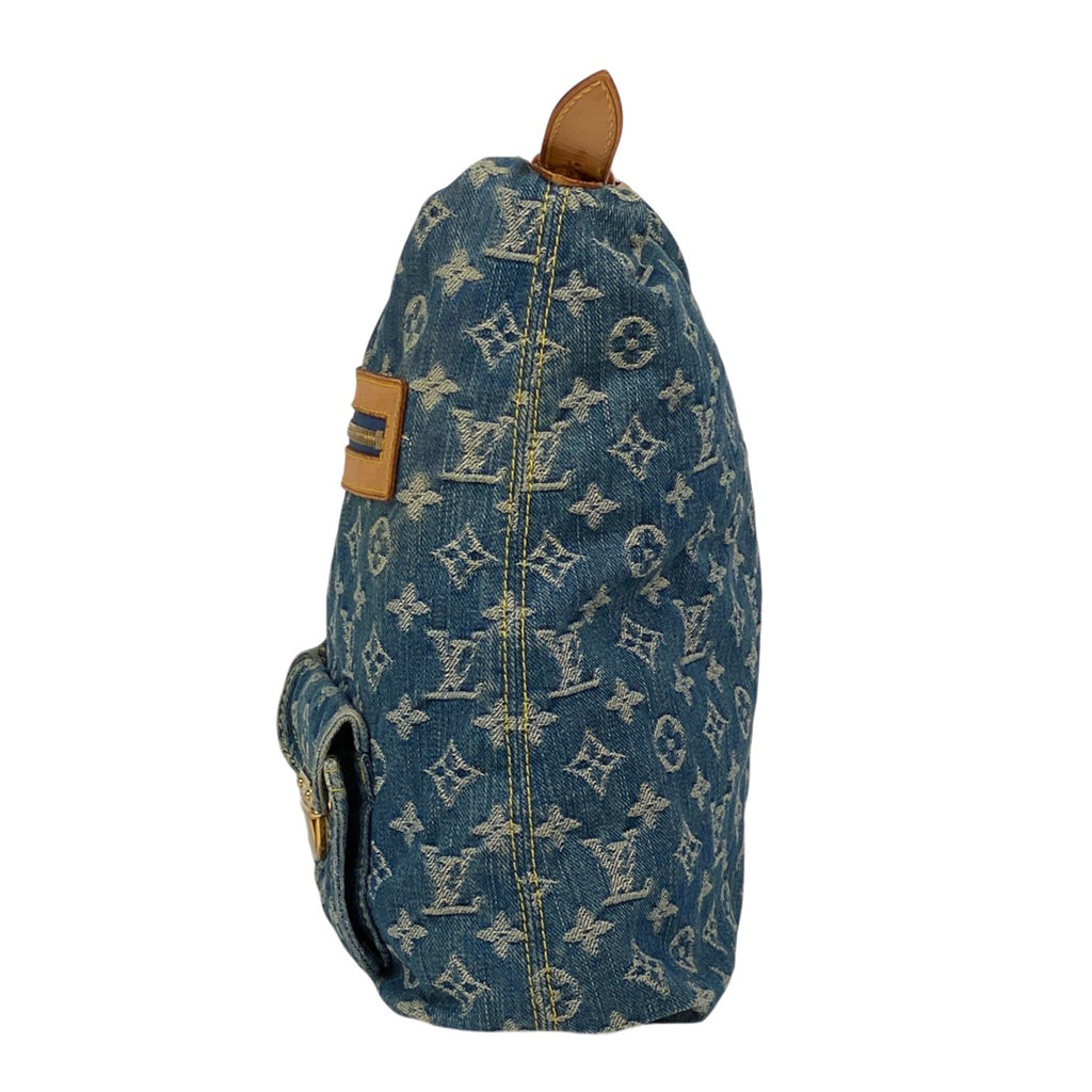 ルイ・ヴィトン バギー GM 斜め掛け ショルダーバッグ モノグラムデニム ブルー M95048 レディース 【中古】brbag