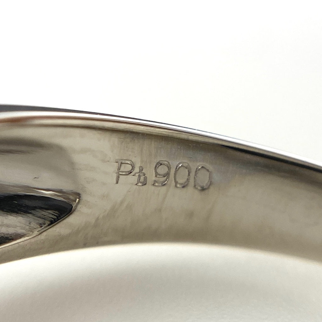 パール デザインリング プラチナ メレダイヤ 指輪 真珠 リング 12.5号 Pt900 パール ダイヤモンド レディース 【中古】nbjwl