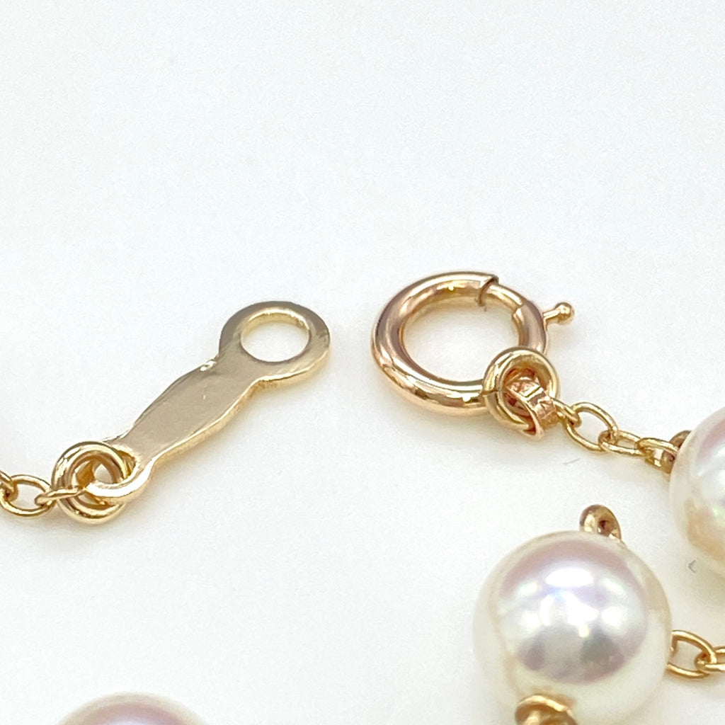 ミキモト パール デザインブレスレット YG イエローゴールド 腕輪 真珠 ブレスレット K14 パール レディース 【中古】brjwl