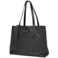 ジミーチュウ ロゴ トートバッグ スタースタッズ ショルダーバッグ トートバッグ レザー ブラック レディース 【中古】brbag