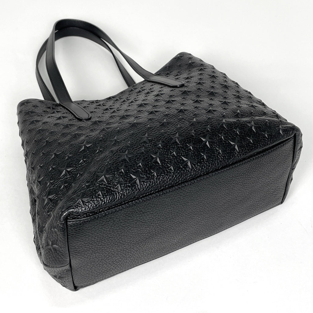 ジミーチュウ ロゴ トートバッグ スタースタッズ ショルダーバッグ トートバッグ レザー ブラック レディース 【中古】brbag