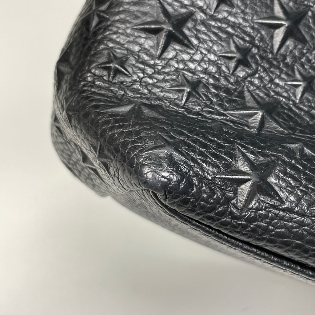 ジミーチュウ ロゴ トートバッグ スタースタッズ ショルダーバッグ トートバッグ レザー ブラック レディース 【中古】brbag