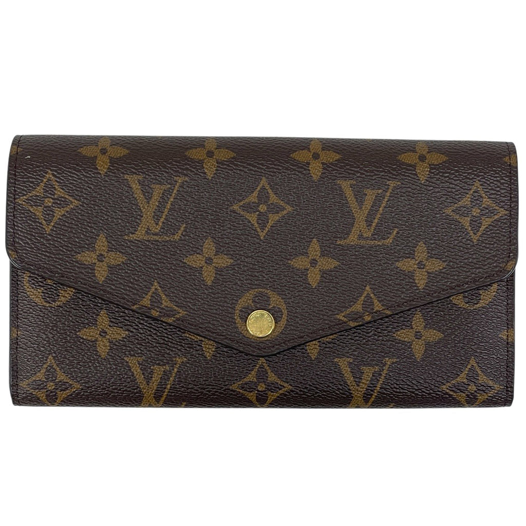 ルイ・ヴィトン ポルトフォイユ サラ 二つ折り 長財布 モノグラム ブラウン ローズバレリーヌ M62235 レディース 【中古】brbag
