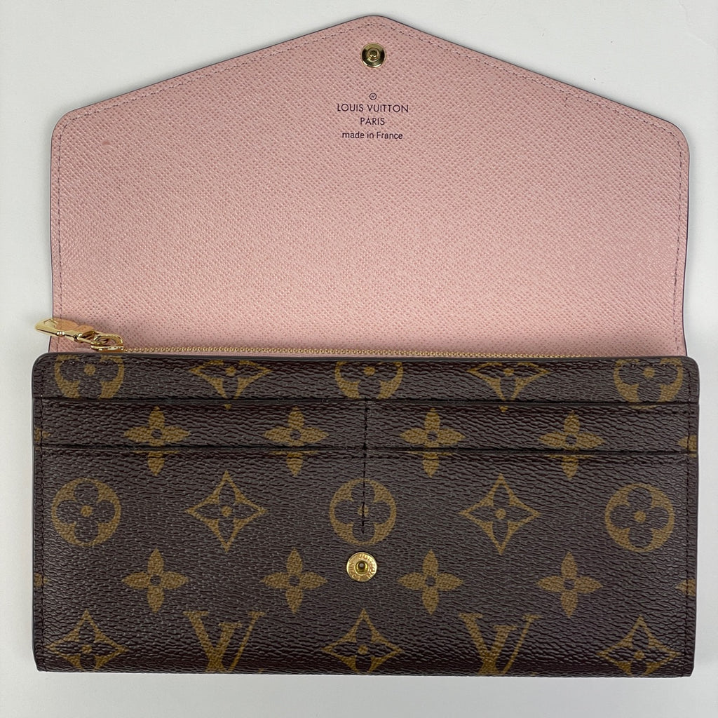 ルイ・ヴィトン ポルトフォイユ サラ 二つ折り 長財布 モノグラム ブラウン ローズバレリーヌ M62235 レディース 【中古】brbag
