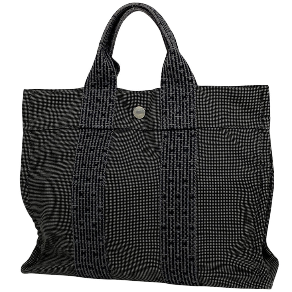 エルメス エールライン トート PM ハンドバッグ トートバッグ ナイロンキャンバス グレー レディース 【中古】brbag