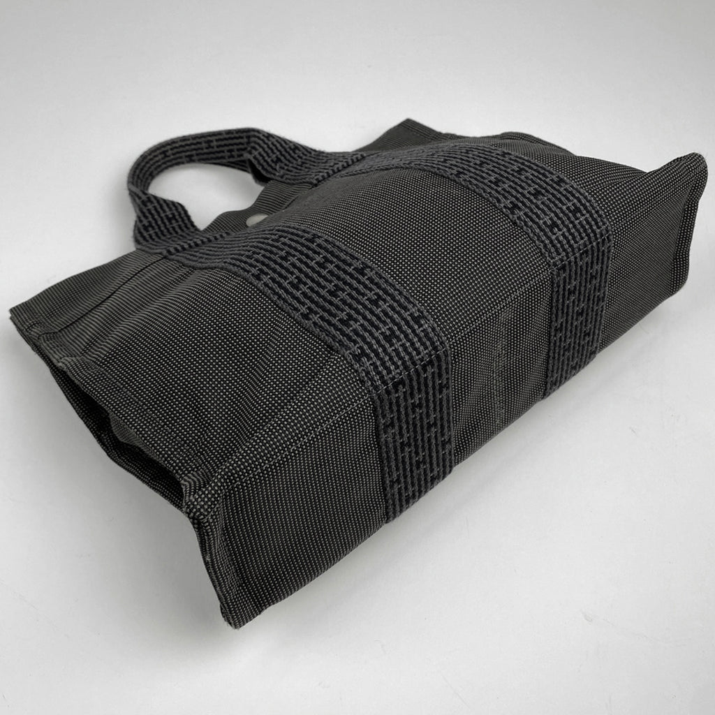 エルメス エールライン トート PM ハンドバッグ トートバッグ ナイロンキャンバス グレー レディース 【中古】brbag