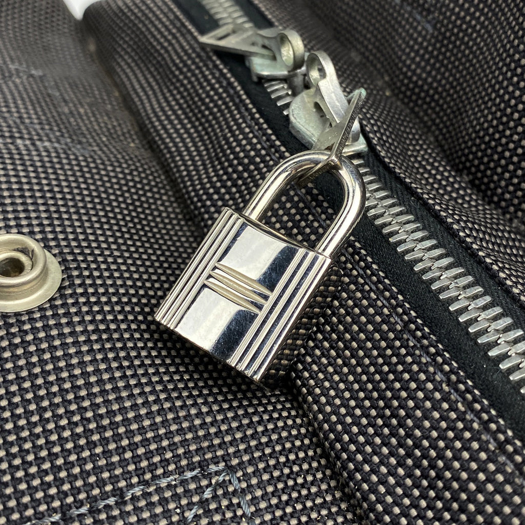 エルメス エールライン トート PM ハンドバッグ トートバッグ ナイロンキャンバス グレー レディース 【中古】brbag