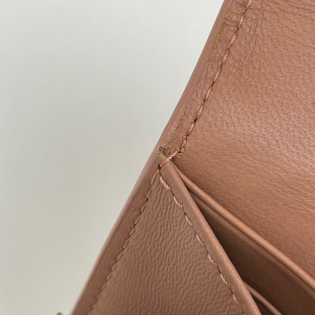 ボッテガヴェネタ イントレチャート 二つ折り 長財布 札入れ 小銭入れ ナッパ 長財布 レザー サーモンピンク レディース 【中古】brbag