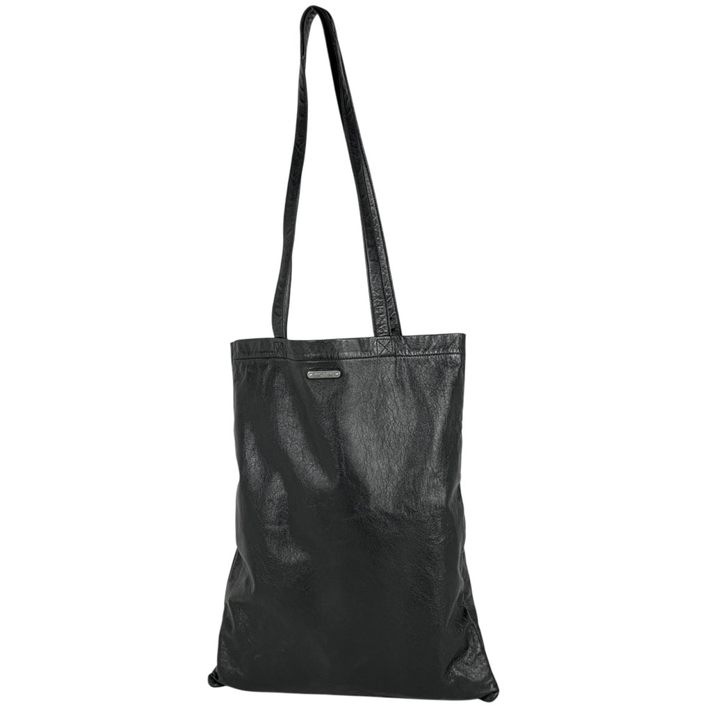 サンローラン ロゴ トートバッグ ハンドバッグ トートバッグ レザー ブラック レディース 【中古】brbag