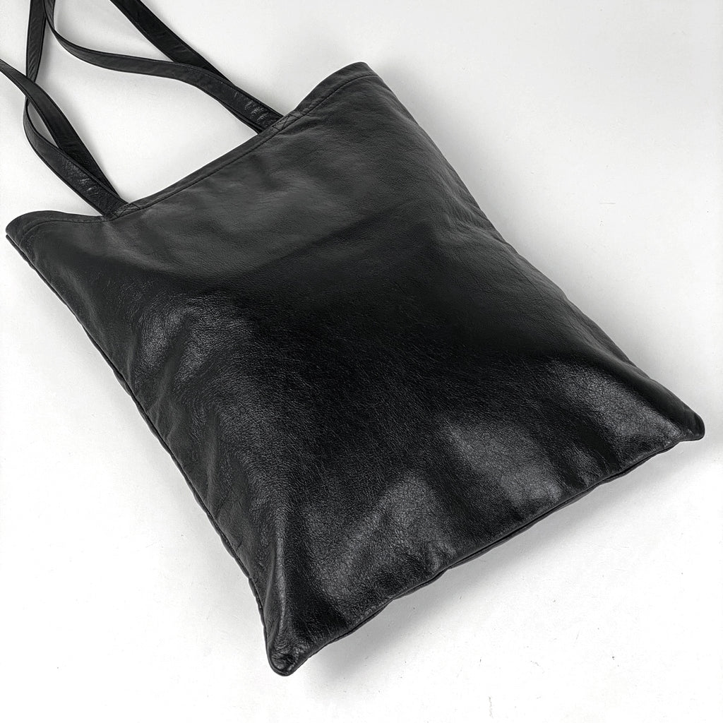 サンローラン ロゴ トートバッグ ハンドバッグ トートバッグ レザー ブラック レディース 【中古】brbag