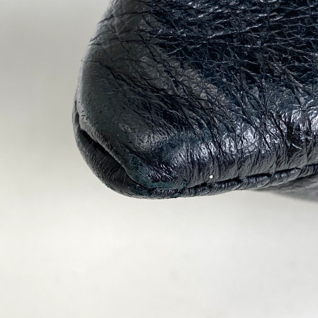 サンローラン ロゴ トートバッグ ハンドバッグ トートバッグ レザー ブラック レディース 【中古】brbag