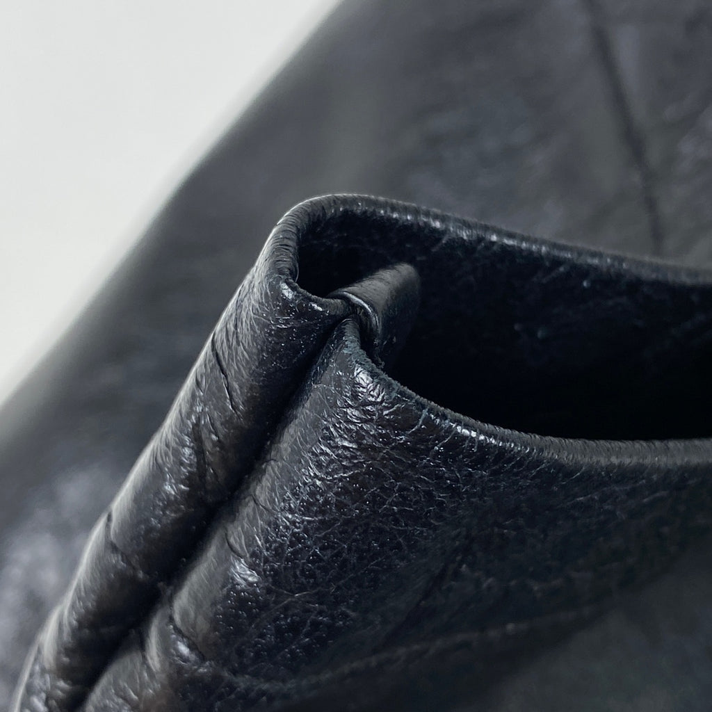 サンローラン ロゴ トートバッグ ハンドバッグ トートバッグ レザー ブラック レディース 【中古】brbag