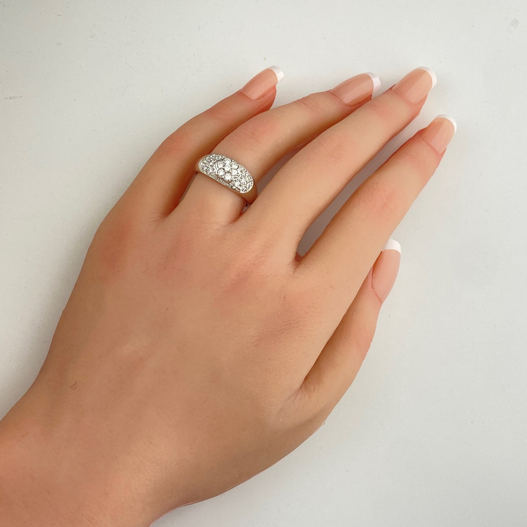 ダイヤモンド Pt900 フラワー リング 15.5号 0.54ct レディース 中古 nbjwl