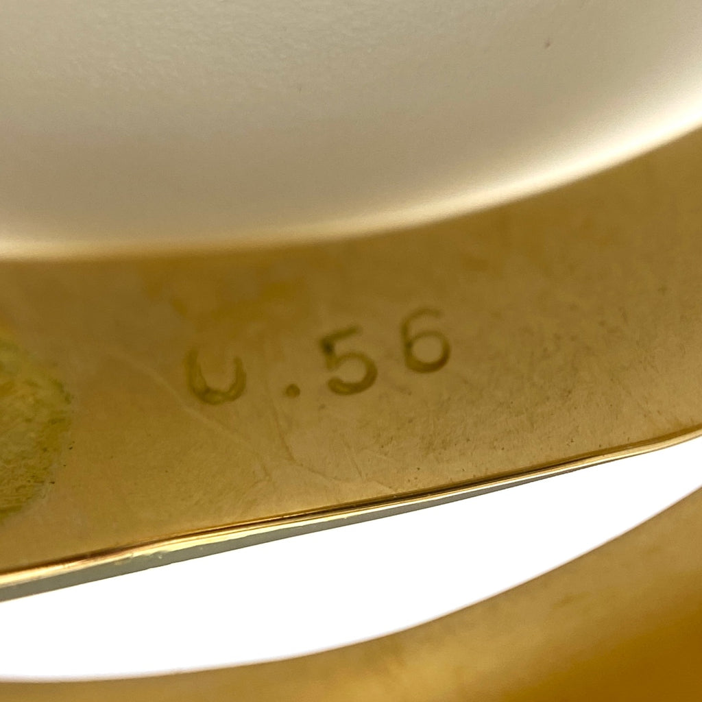 メレダイヤ デザインリング YG イエローゴールド 指輪 リング 13.5号 K18 ダイヤモンド レディース 【中古】nbjwl