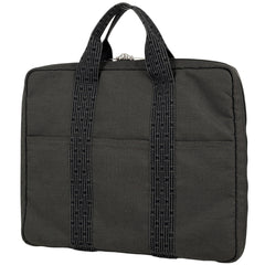 エルメス エールライン ビジネスバッグ ブリーフケース ハンドバッグ ビジネスバッグ キャンバス グレー メンズ 【中古】brbag