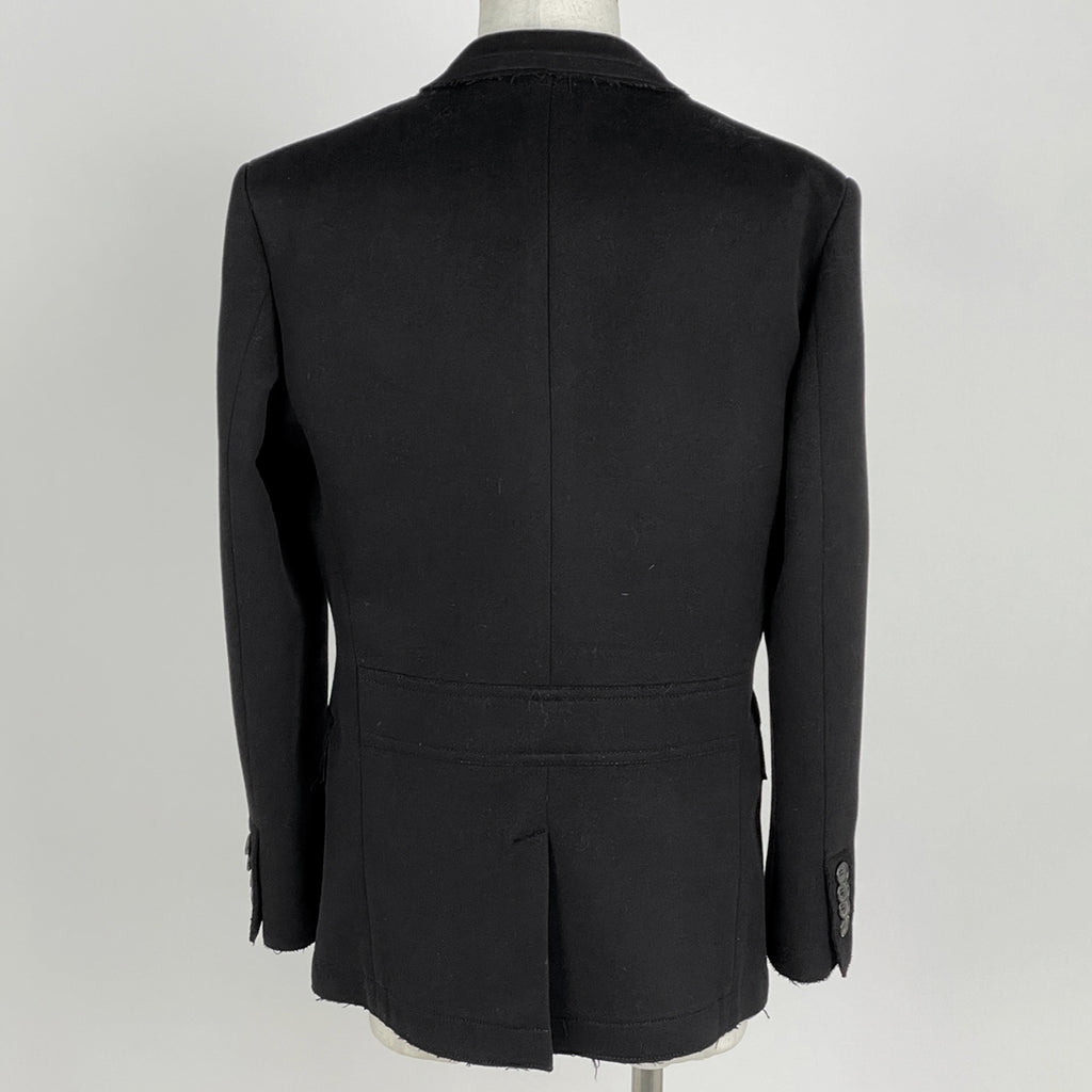 ルイ・ヴィトン テーラード ジャケット シングル アウター テーラードジャケット ウール カシミヤ ブラック メンズ 【中古】brapp
