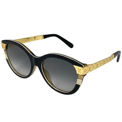 ルイ・ヴィトン LV プティ スプソン キャットアイ アイウェア グラデーション モノグラム サングラス メタル ゴールド ブラック Z1857E レディース 【中古】brbag