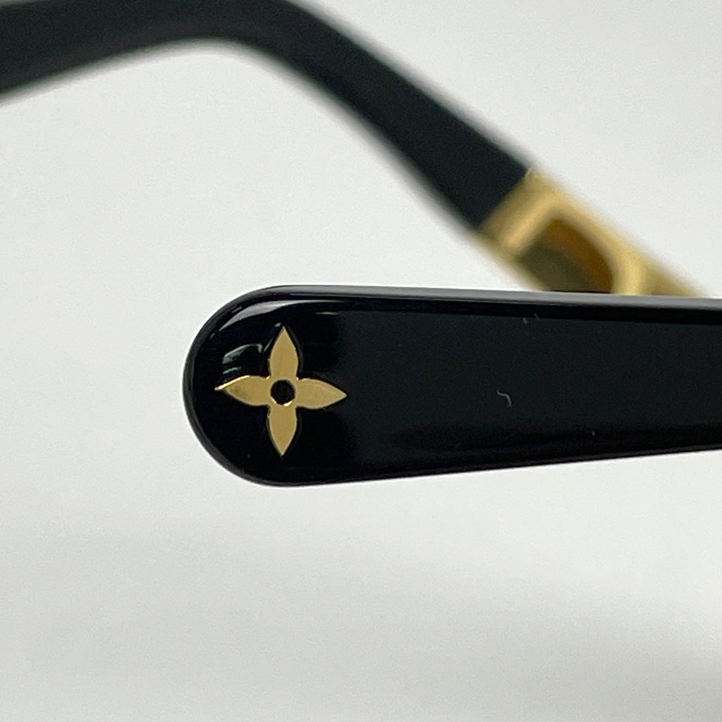 ルイ・ヴィトン LV プティ スプソン キャットアイ アイウェア グラデーション モノグラム サングラス メタル ゴールド ブラック Z1857E レディース 【中古】brbag