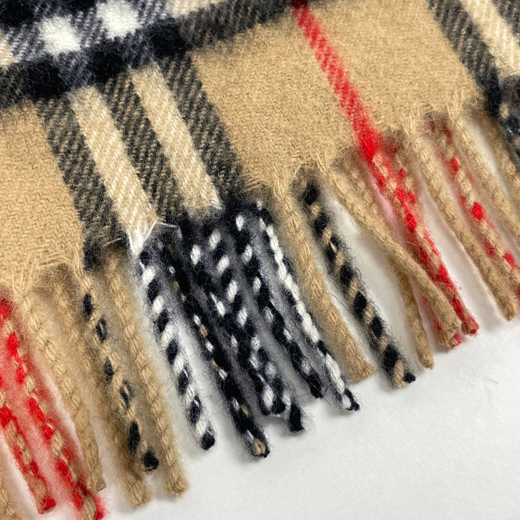 バーバリー チェック柄 カシミア ブランケット ストール マフラー カシミヤ ベージュ ブラック レッド レディース 【中古】brbag