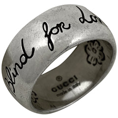 グッチ ブラインド フォーラブ リング 指輪 インターロッキングG リング 13号 シルバー925 シルバー レディース 【中古】bracc