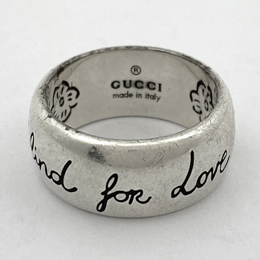 グッチ ブラインド フォーラブ リング 指輪 インターロッキングG リング 13号 シルバー925 シルバー レディース 【中古】bracc
