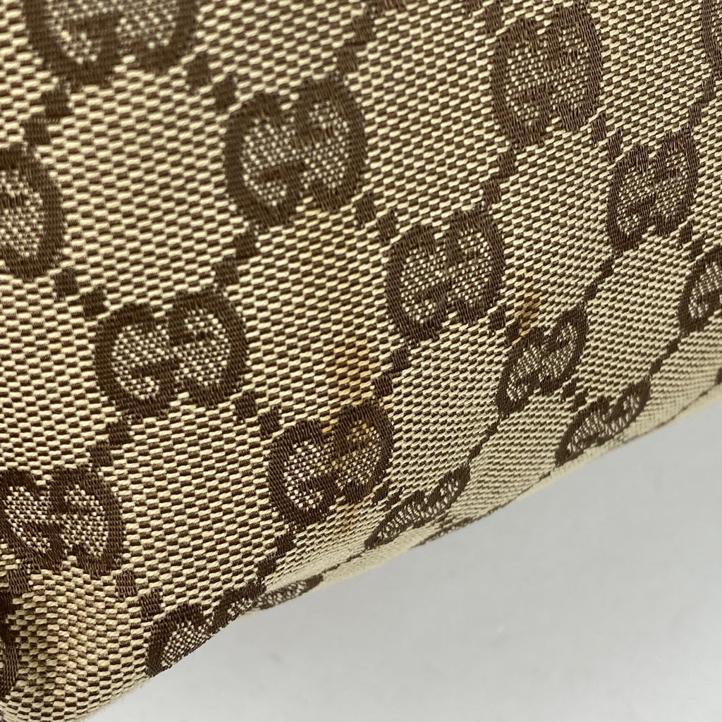 グッチ GG柄 トートバッグ シェリーライン ウェブ トートバッグ GGキャンバス ベージュ ブラウン レディース 【中古】brbag