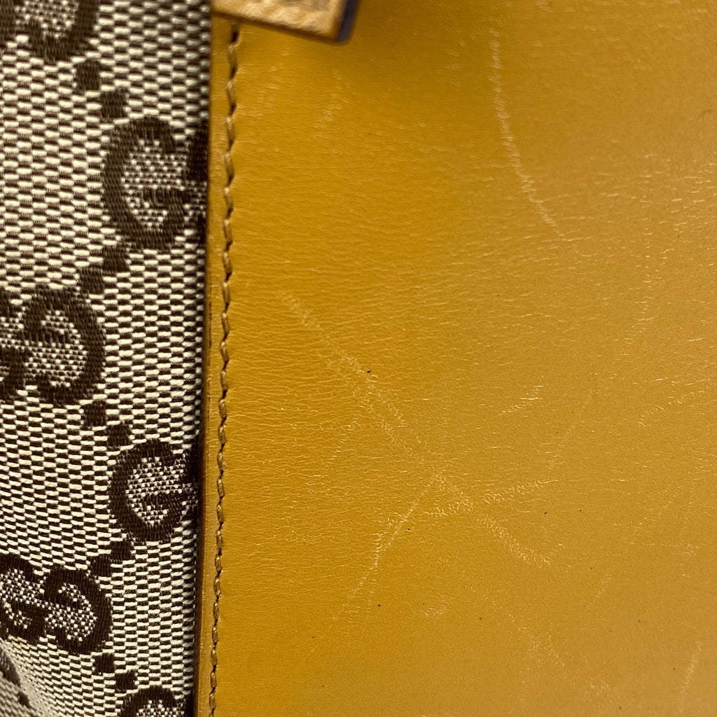 グッチ GG柄 トートバッグ シェリーライン ウェブ トートバッグ GGキャンバス ベージュ ブラウン レディース 【中古】brbag