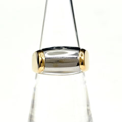 ブルガリ トロンケット リング YG イエローゴールド スチール 指輪 リング 11号 750 SS レディース ブランドジュエリー 【中古】brjwl