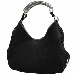 イヴ・サンローラン モンバサ ハンドバッグ ワンショルダー ハンドバッグ スエード ブラック 95361 レディース ブランドバッグ・小物 【中古】brbag