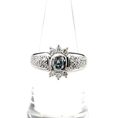 アレキサンドライト デザインリング プラチナ 指輪 メレダイヤ リング 11.5号 Pt900 アレキサンドライト ダイヤモンド レディース ノンブランドジュエリー 【中古】nbjwl