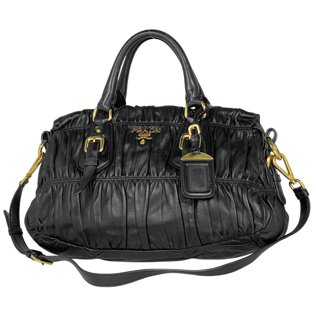 プラダ ロゴ ハンドバッグ 2WAY ショルダーバッグ ハンドバッグ レザー ネロ(ブラック) レディース 【中古】brbag