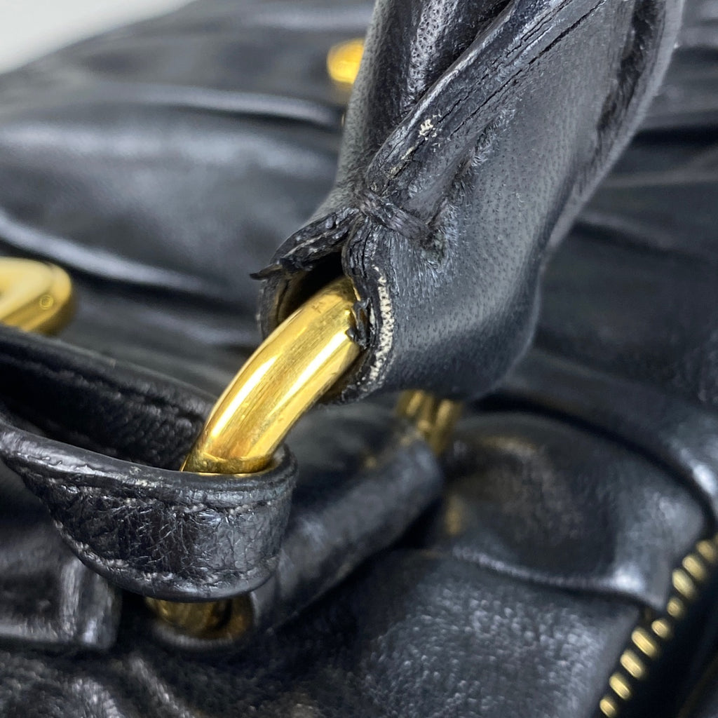 プラダ ロゴ ハンドバッグ 2WAY ショルダーバッグ ハンドバッグ レザー ネロ(ブラック) レディース 【中古】brbag