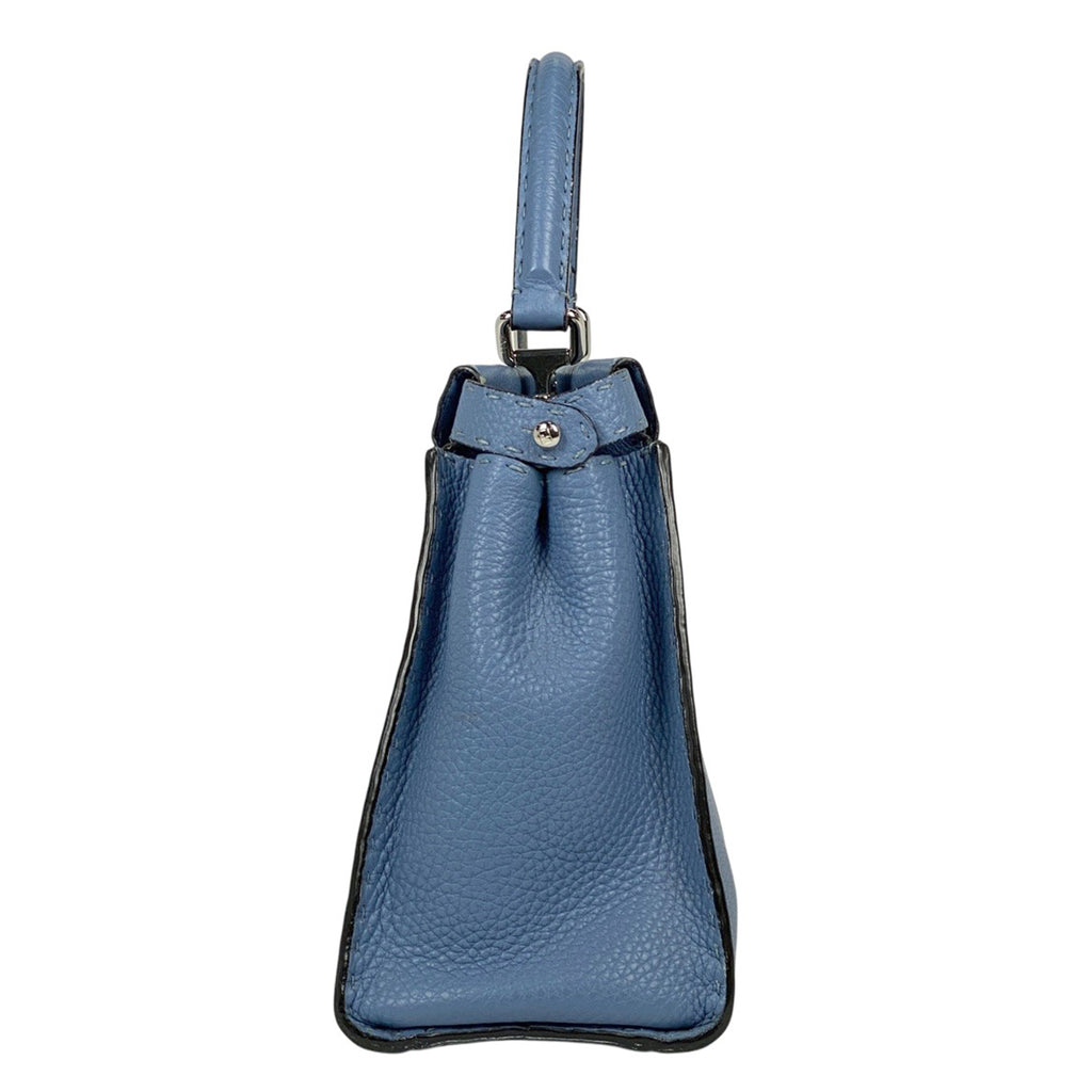 フェンディ ピーカブー ハンドバッグ 2WAY ショルダーバッグ セレリア ハンドバッグ レザー ブルー 8BN290 レディース 【中古】brbag