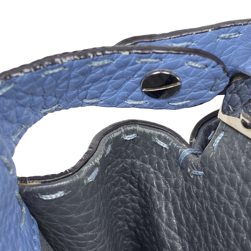 フェンディ ピーカブー ハンドバッグ 2WAY ショルダーバッグ セレリア ハンドバッグ レザー ブルー 8BN290 レディース 【中古】brbag