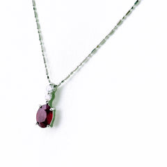 ルビー デザインネックレス ネックレス Pt900 Pt850 ルビー レディース ノンブランドジュエリー 【中古】nbjwl