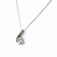 ダイヤモンド デザインネックレス プラチナ ペンダント ネックレス Pt900 Pt850 ダイヤモンド レディース ノンブランドジュエリー 【中古】nbjwl