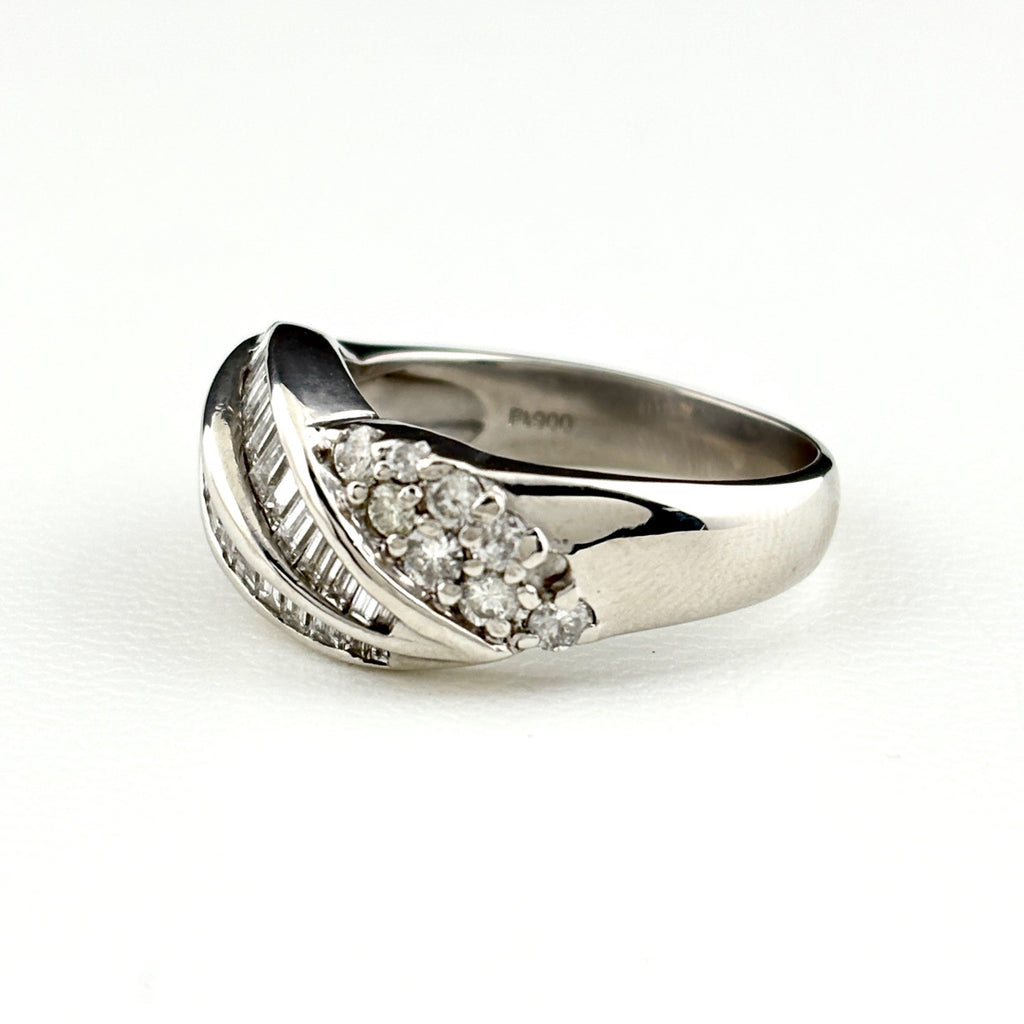 メレダイヤ デザインリング リング 17号 Pt900 ダイヤモンド