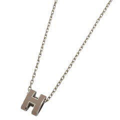 エルメス ミニポップアッシュ ネックレス POP H ネックレス シルバー シルバー ベージュ レディース 【中古】bracc