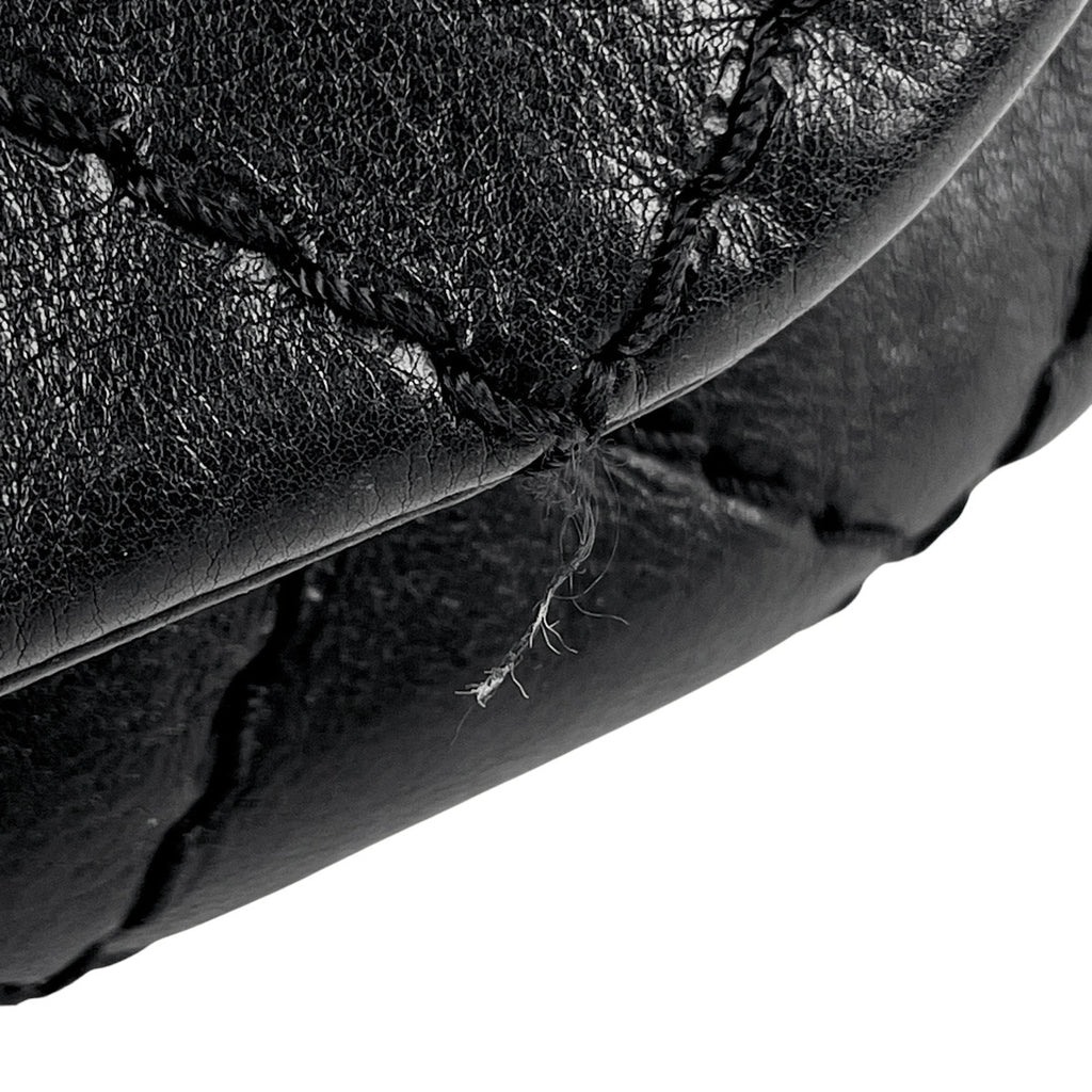 シャネル ココマーク チェーン ショルダーバッグ ワイルドステッチ ワンショルダー ショルダーバッグ レザー ブラック レディース 【中古】brbag