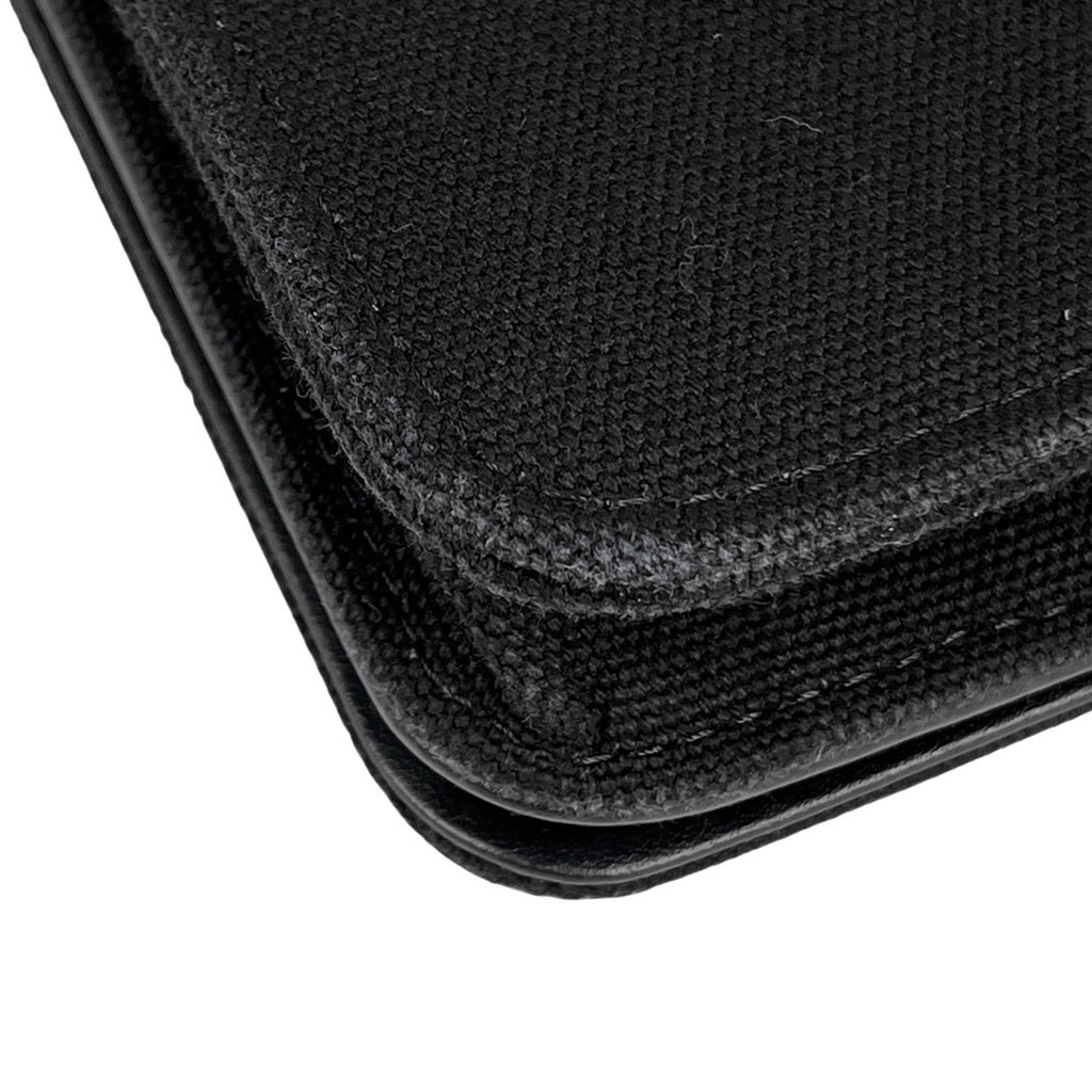 シャネル ココマーク チェーン ウォレット 財布 ショルダーバッグ キャンバス ブラック レディース 【中古】brbag