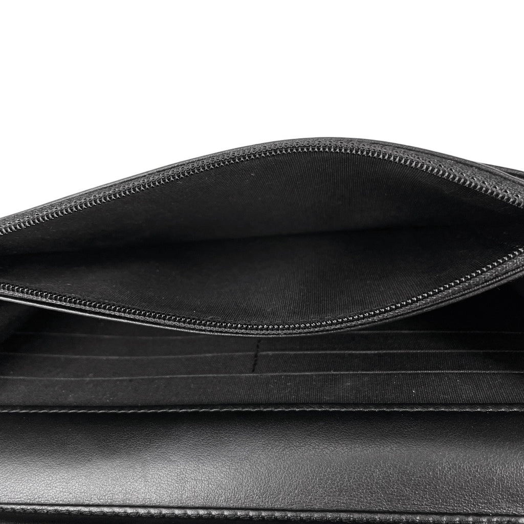 シャネル ココマーク チェーン ウォレット 財布 ショルダーバッグ キャンバス ブラック レディース 【中古】brbag