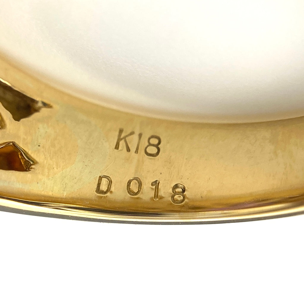 アメシスト デザインリング YG イエローゴールド 指輪 メレダイヤ リング 12.5号 K18 ダイヤモンド アメシスト レディース 【中古】nbjwl