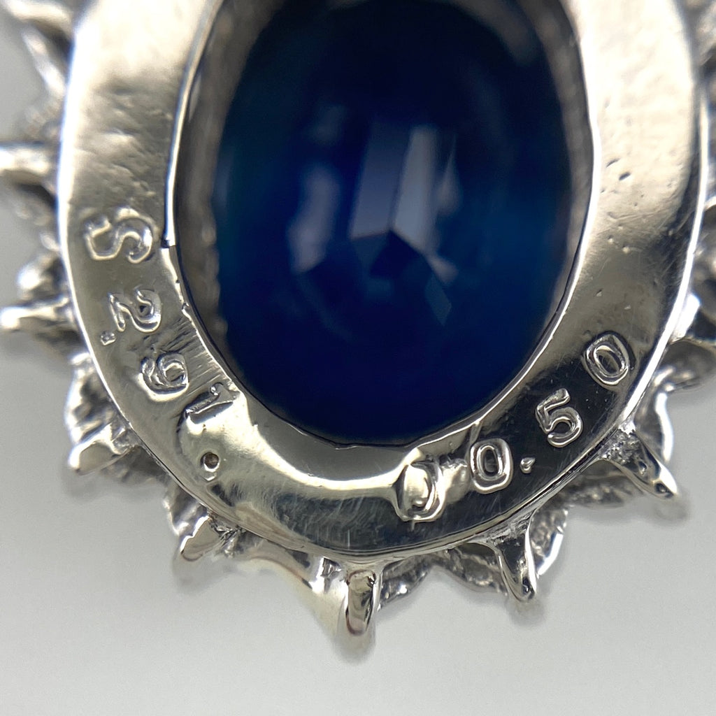 サファイア ペンダントトップ プラチナ メレダイヤ ペンダントトップ Pt900 サファイア ダイヤモンド レディース 【中古】nbjwl