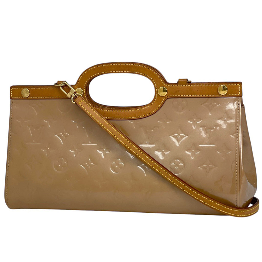 ルイ・ヴィトン ロクスバリー ドライブ ショルダーバッグ エナメル パテント ハンドバッグ モノグラムヴェルニ ノワゼット M91372 レディース 【中古】brbag