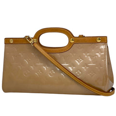 ルイ・ヴィトン ロクスバリー ドライブ ショルダーバッグ エナメル パテント ハンドバッグ モノグラムヴェルニ ノワゼット M91372 レディース 【中古】brbag