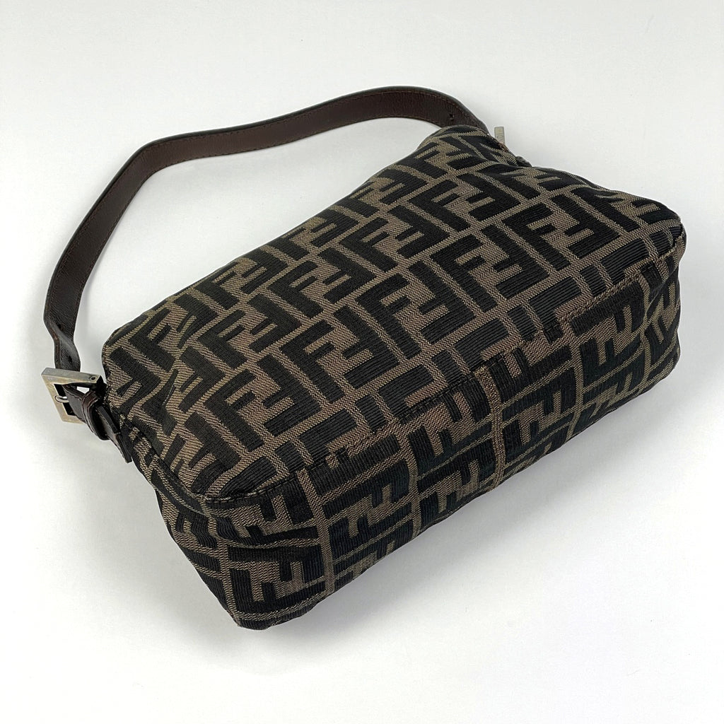 フェンディ ズッカ柄 ショルダーバッグ ハンドバッグ ワンショルダー ショルダーバッグ キャンバス ブラウン 26725 レディース 【中古】brbag