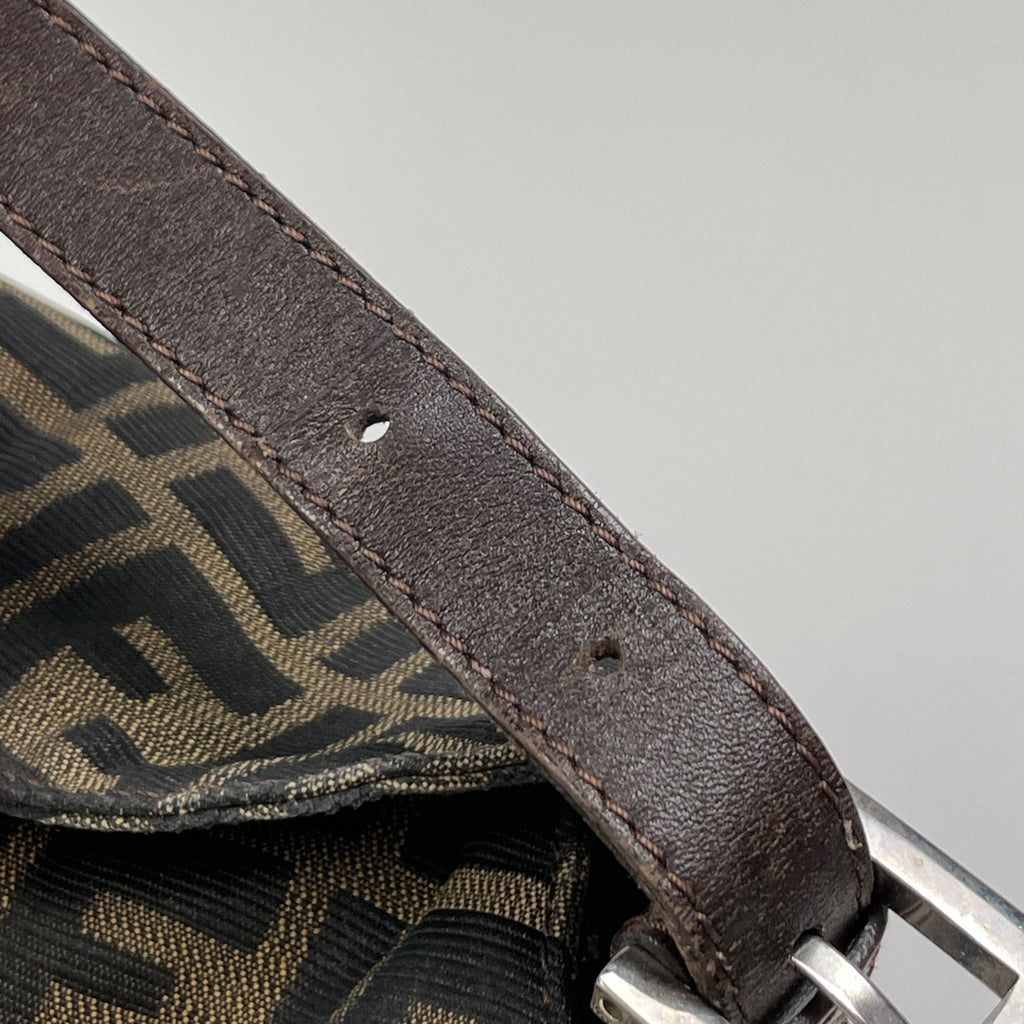 フェンディ ズッカ柄 ショルダーバッグ ハンドバッグ ワンショルダー ショルダーバッグ キャンバス ブラウン 26725 レディース 【中古】brbag