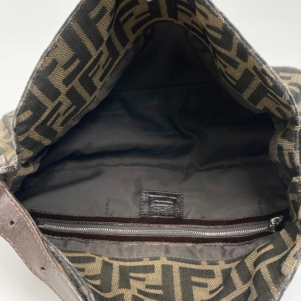 フェンディ ズッカ柄 ショルダーバッグ ハンドバッグ ワンショルダー ショルダーバッグ キャンバス ブラウン 26725 レディース 【中古】brbag